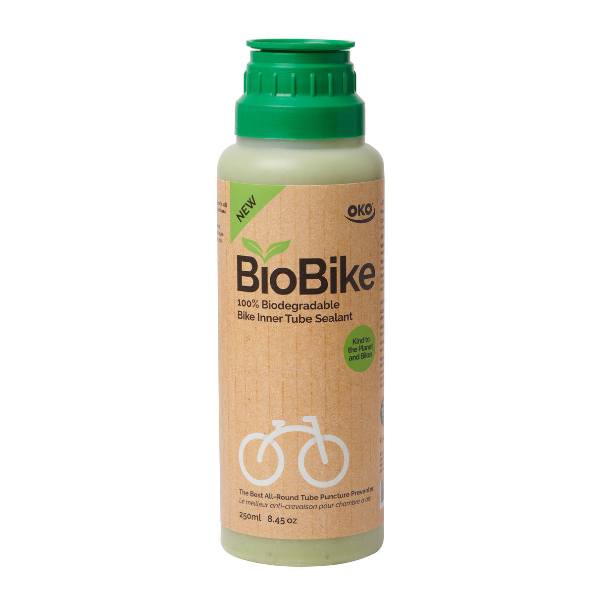 OKO OKO325 Bio-Bike Inner Tube Bike Sealant, 12 x 250ml Case - Seals Punctures Up to 6mm