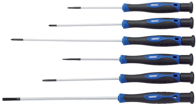 Draper 28119  Extra Long Precision Screwdriver Set (6 Piece)