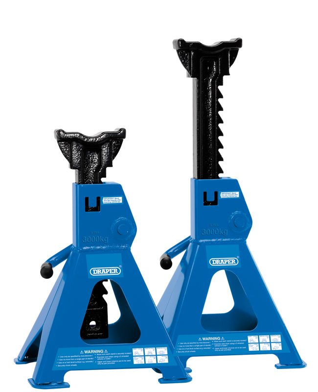 Draper 30881  Ratcheting Axle Stands, 3 Tonne (Pair)