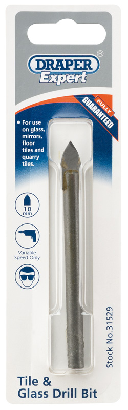 Draper 31529  Tile and Glass Drill Bit, 10mm