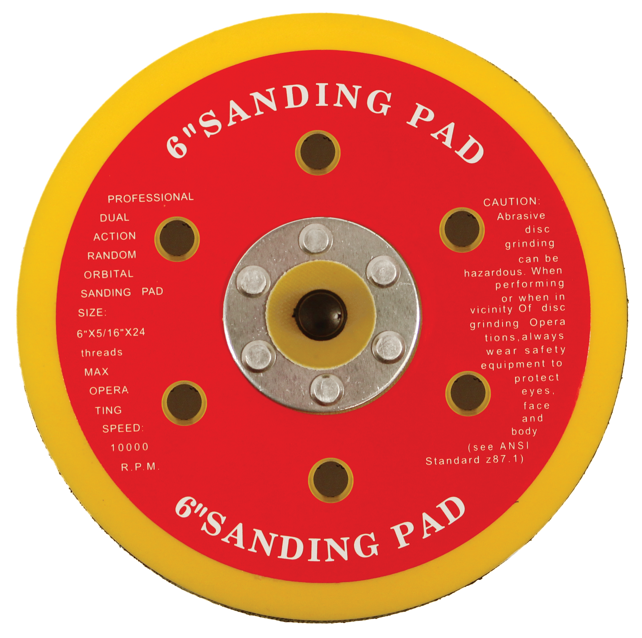 Abracs H&L Backing Pad, 150mm x 5/16 UNF 0 Holes, ABHLBP1500