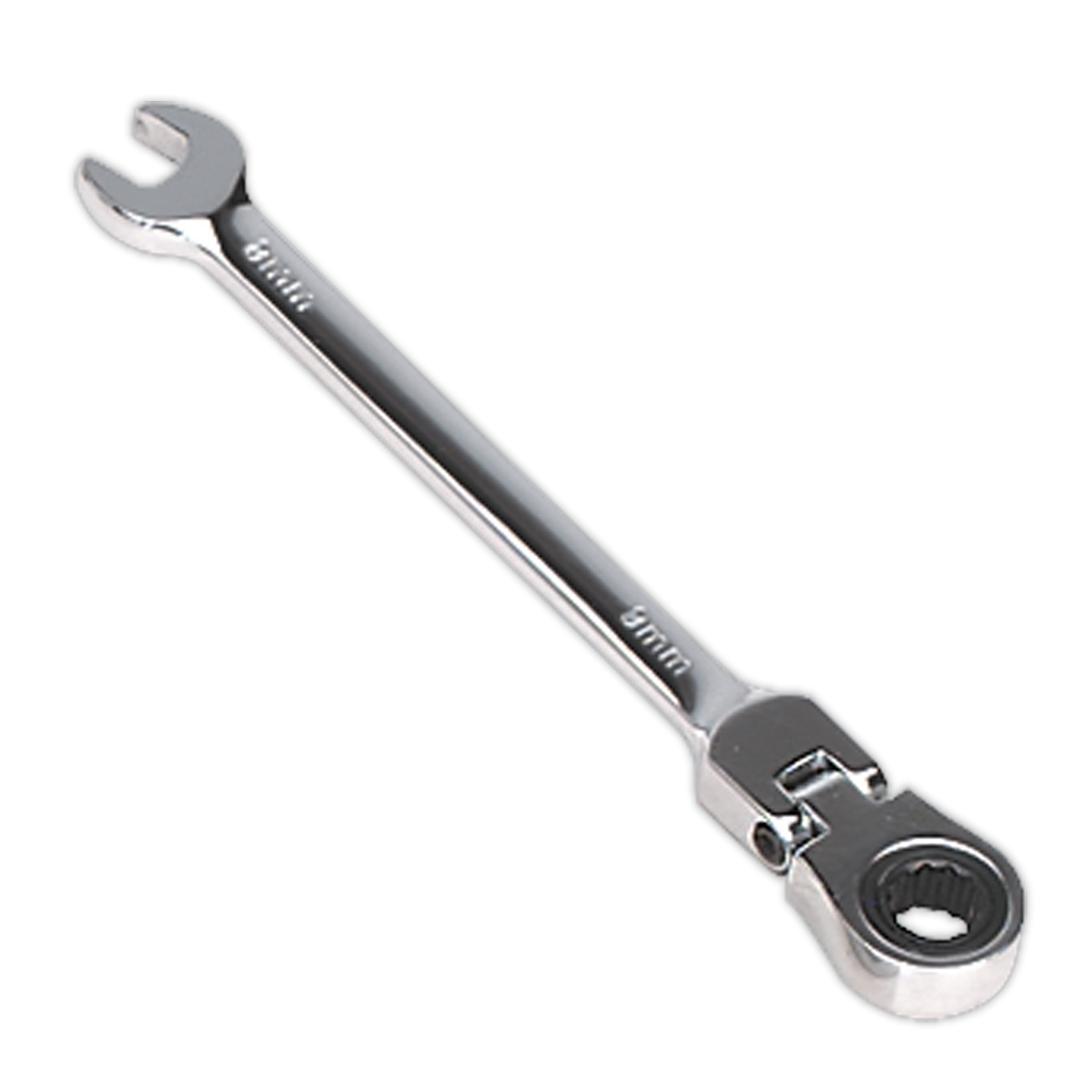 Sealey FHRCW08 Flexi-Head Ratchet Combination Spanner 8mm