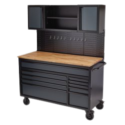 Draper 08242 BUNKERÂ® 10 Drawer Roller Workstation with Workbench, 56