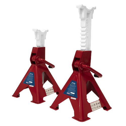 Sealey VS2003 Axle Stands (Pair) 3 Tonne Capacity per Stand Ratchet Type