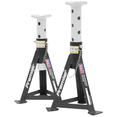 Sealey AS3 Axle Stands (Pair) 3 Tonne Capacity per Stand - White